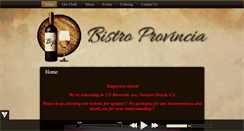 Desktop Screenshot of bistroprovincia.com