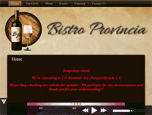 Tablet Screenshot of bistroprovincia.com